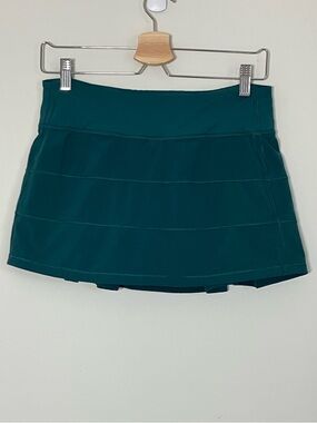 Lululemon Pace Rival Skirt Zip Rear Pocket Ivy Grove Green Women Size 6
